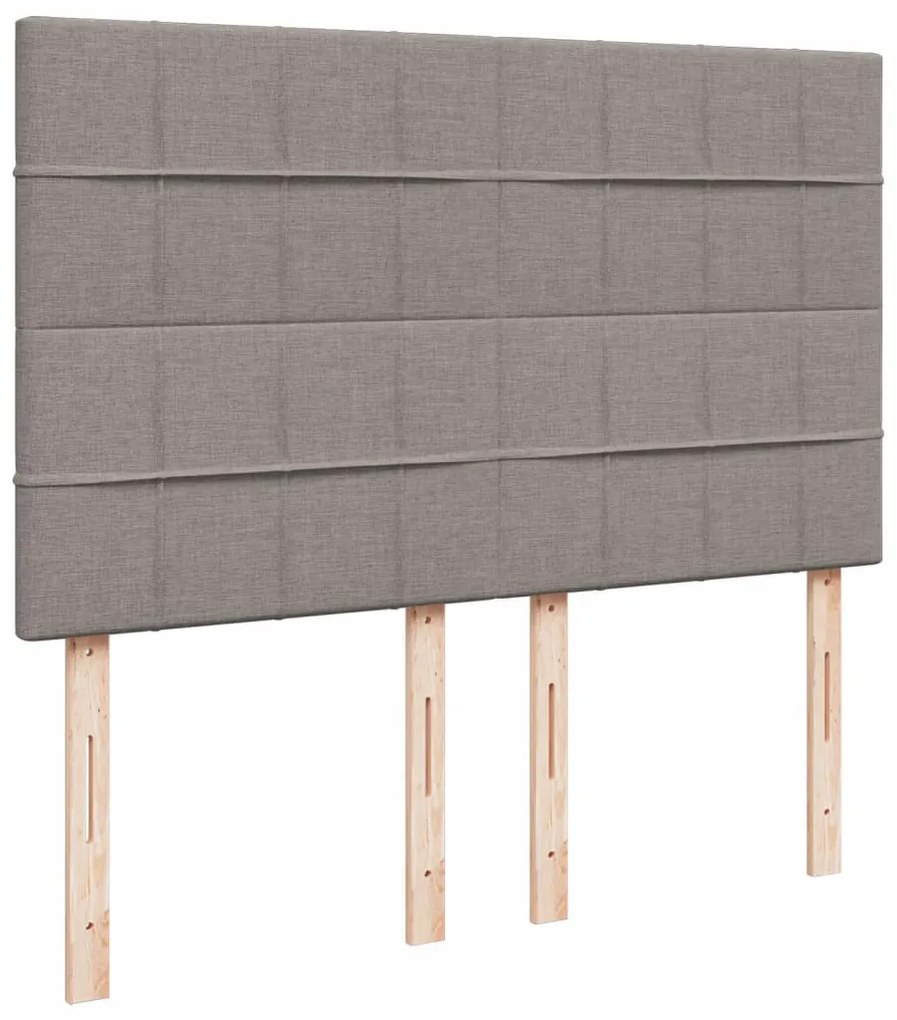 Cama com molas/colchão 140x190 cm tecido castanho-acinzentado