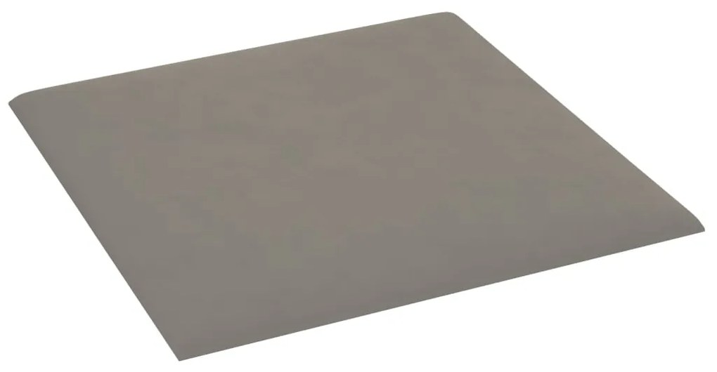 Painel de parede 12 pcs 30x30 cm veludo 1,08 m² cinza-claro