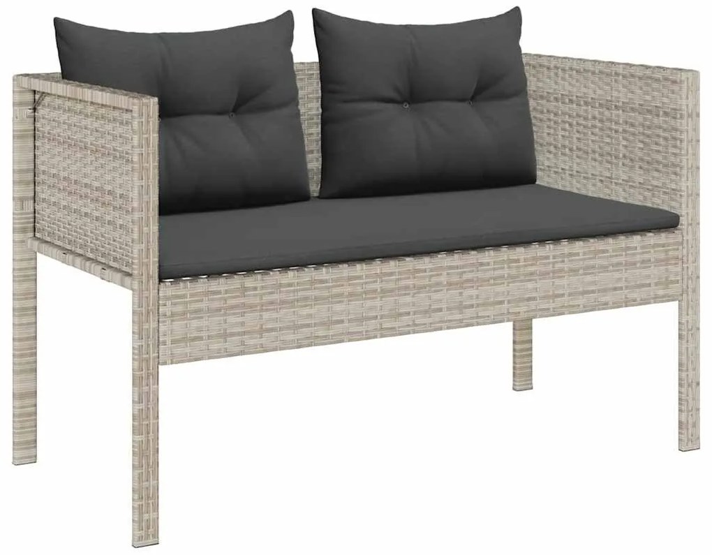 Conjunto de Sofás para Exterior Cinza claro e cinza escuro