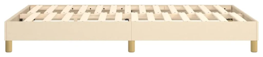 Estrutura de cama sem colchão 120x200 cm tecido cor creme