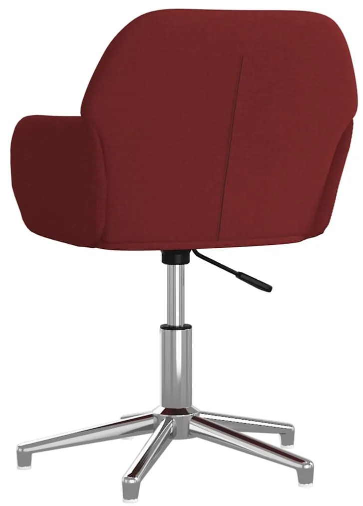 Cadeiras de jantar giratórias 2 pcs tecido vermelho tinto
