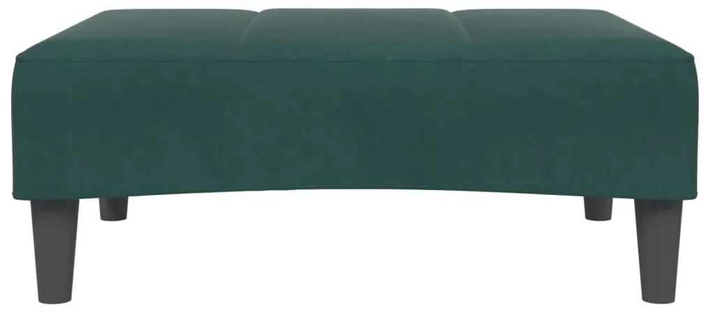 Apoio de pés 77x55x31 cm veludo verde-escuro