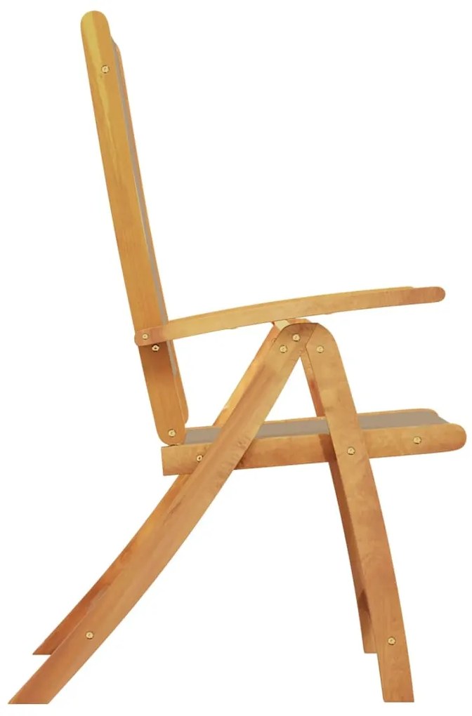 Cadeiras de jardim dobráveis 2 pcs acácia maciça e textilene