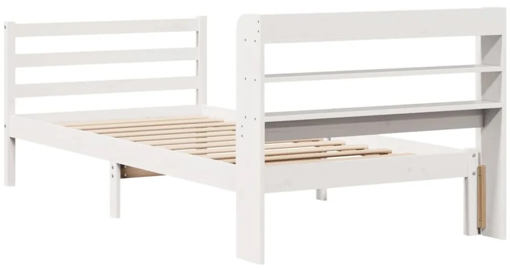 Estrutura de cama c/ cabeceira sem colchão 90x200 cm branco
