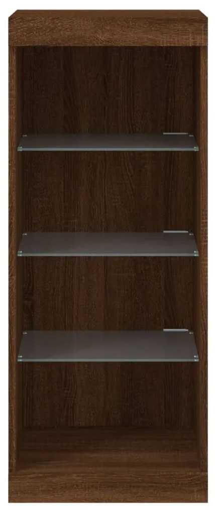 Aparador com luzes LED 41x37x100 cm carvalho castanho