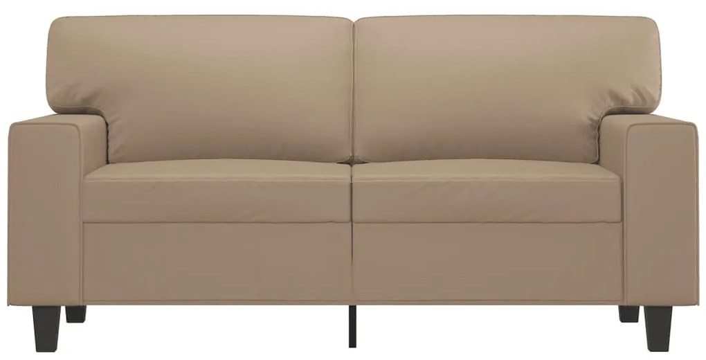 Sofá de 2 lugares 120 cm couro artificial cor cappuccino