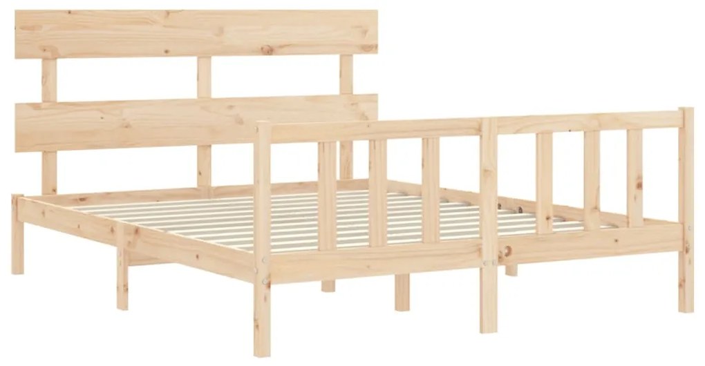 Cama sem colchão 160x200 cm madeira de pinho maciça