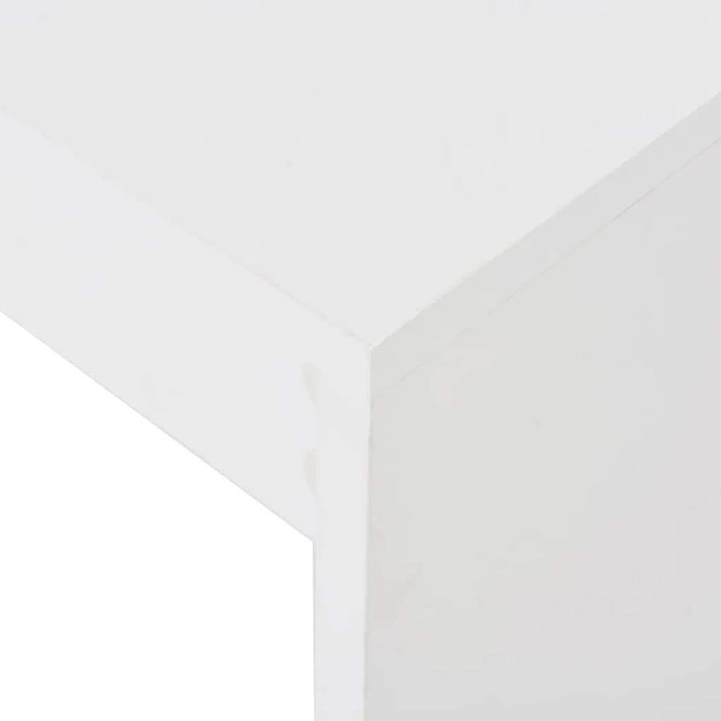 Mesa de Bar Lukas com Prateleiras - Branco - Design Moderno