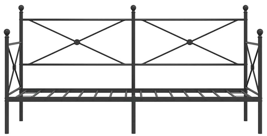 Cama de Dia sem Colchão 75x190 cm aço preto
