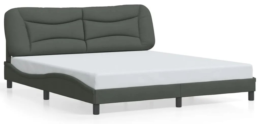 Estrutura de cama com LED sem colchão 180x200 cm tecido