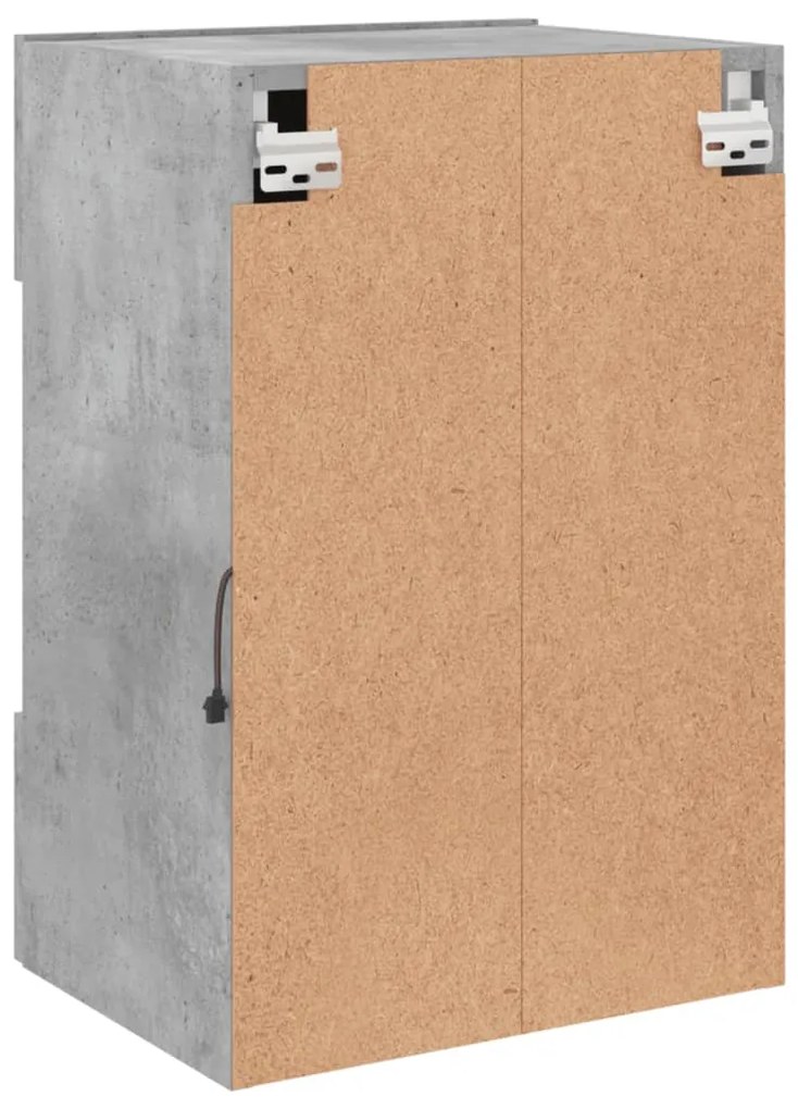 Móvel de parede p/ TV c/ luzes LED 40x30x60,5 cm cinza cimento