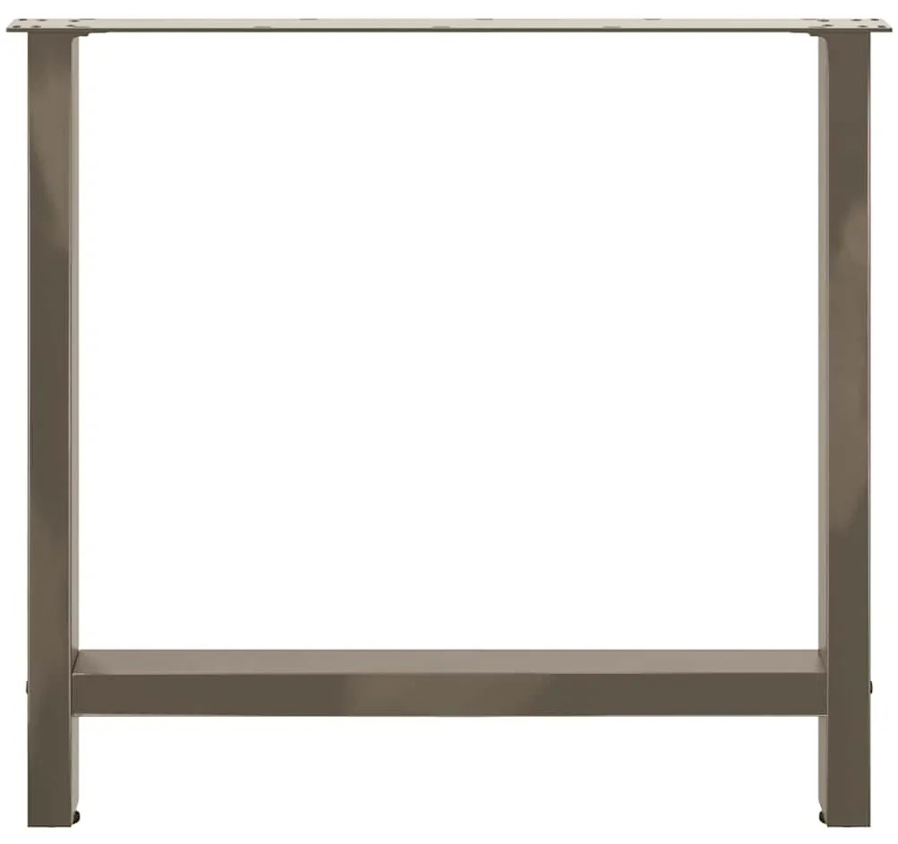 Pés para mesa de jantar em aço natural, 2 peças, 70x(72-73) cm, aço