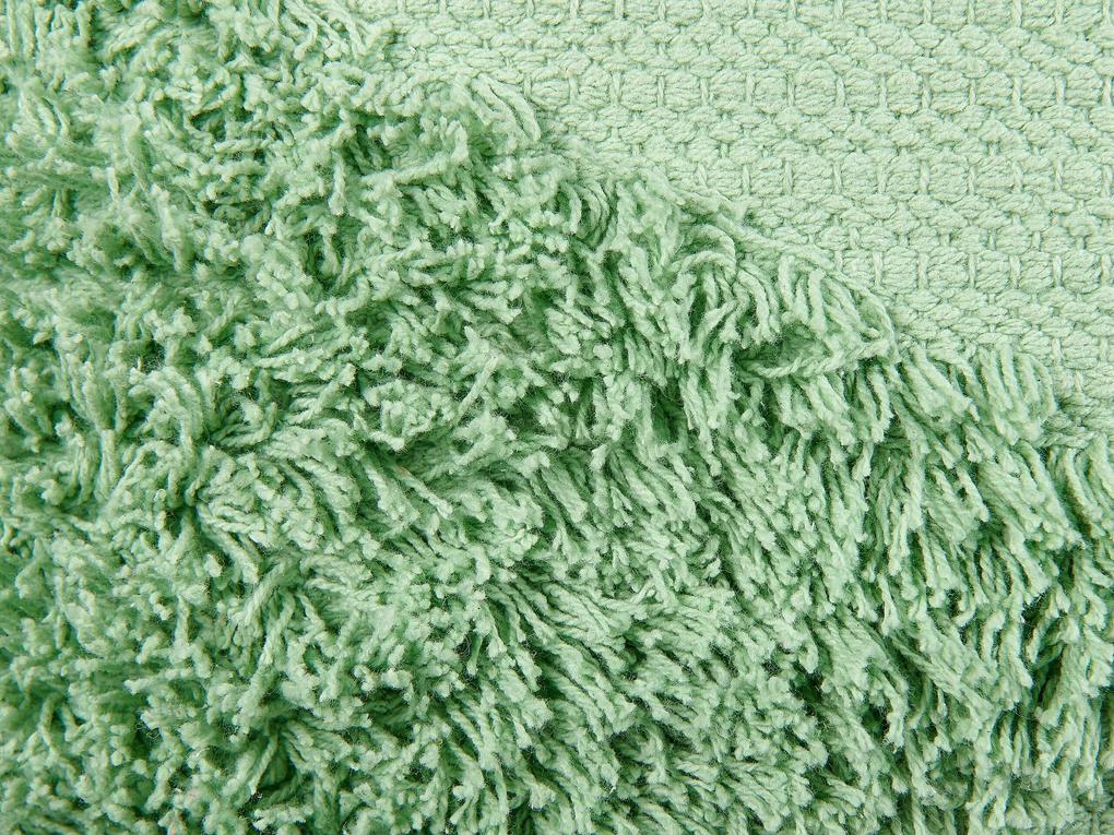 Conjunto de 2 almofadas decorativas em algodão verde claro 45 x 45 cm RHOEO Beliani