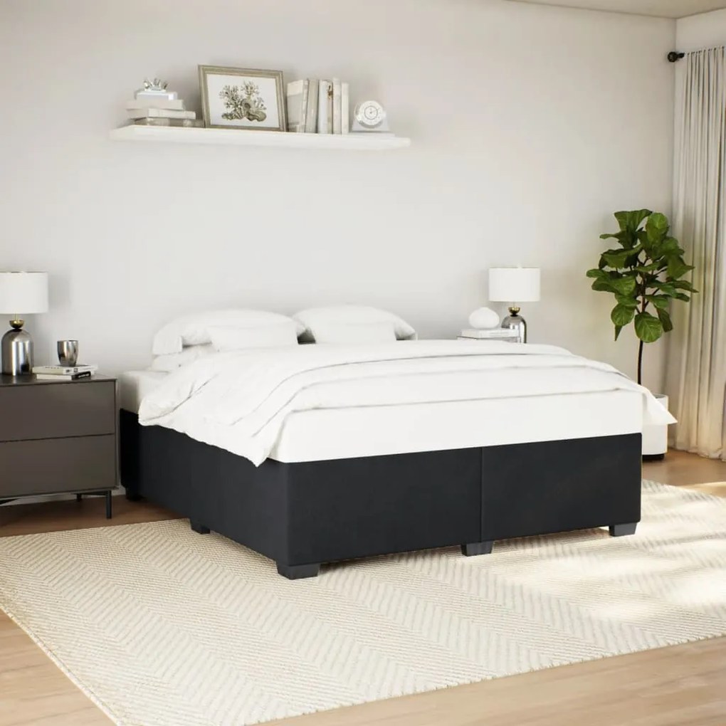 vidaXL Estrutura de cama sem colchão 200x200 cm veludo preto