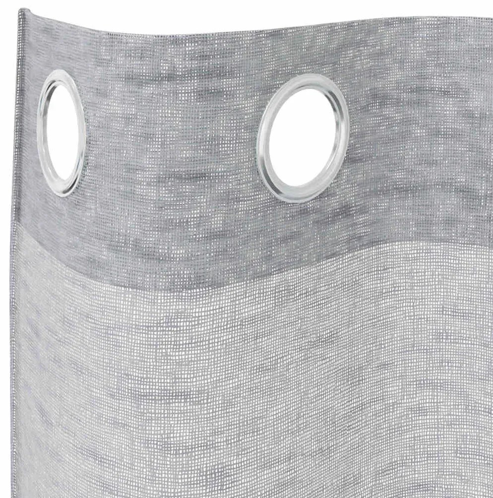Cortinas 2 pcs Cinzento-escuro 140 x 245 cm Poliéster