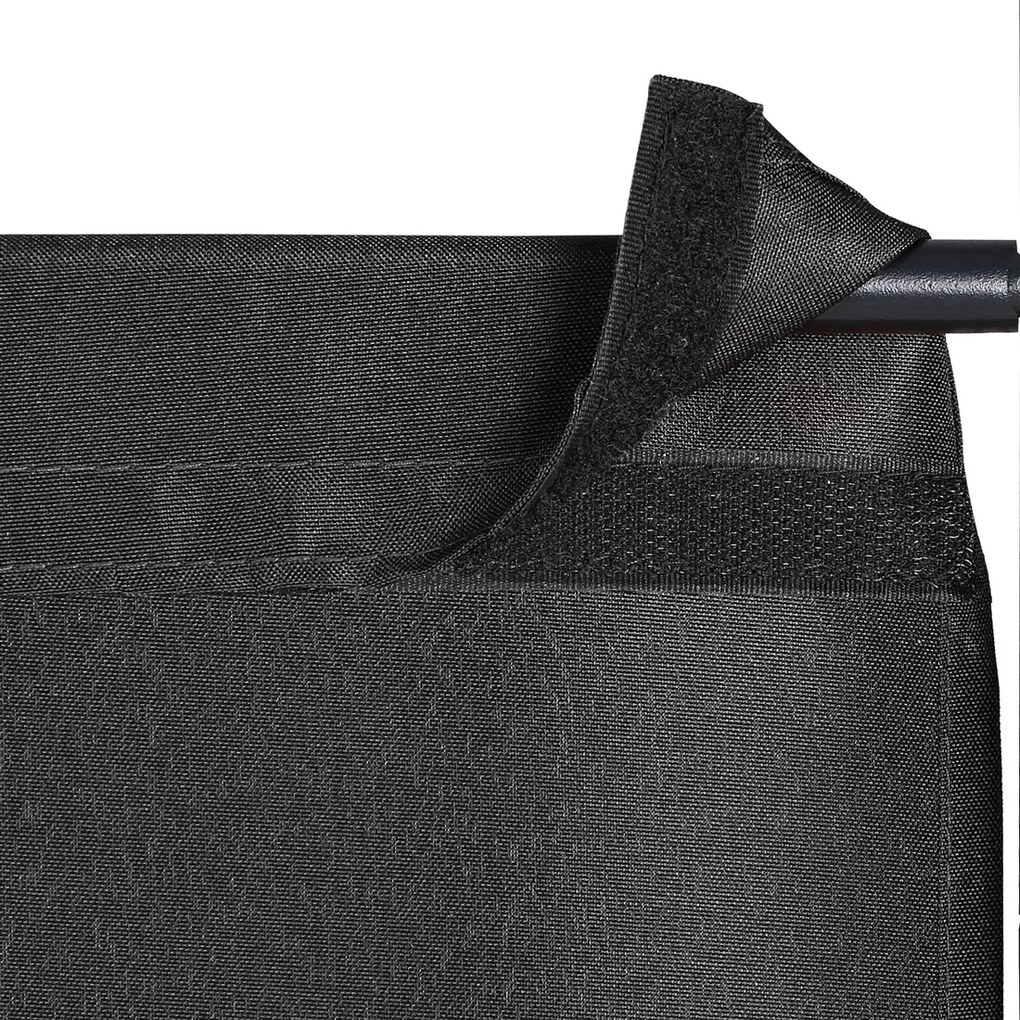 Biombo Lucca, Divisória elegante com um visual mediterrânico 180x163cm Preto