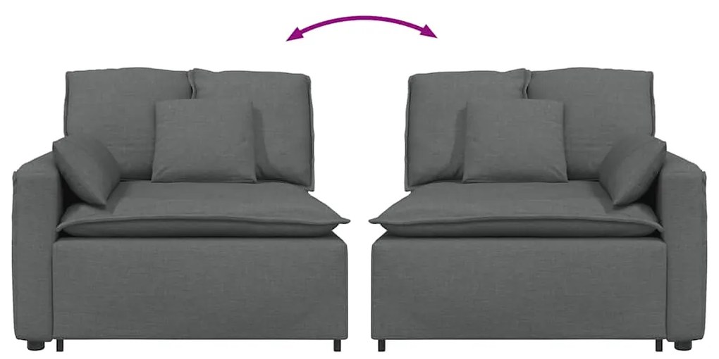 Módulo de sofá modular com braço e almofadões 100 cm