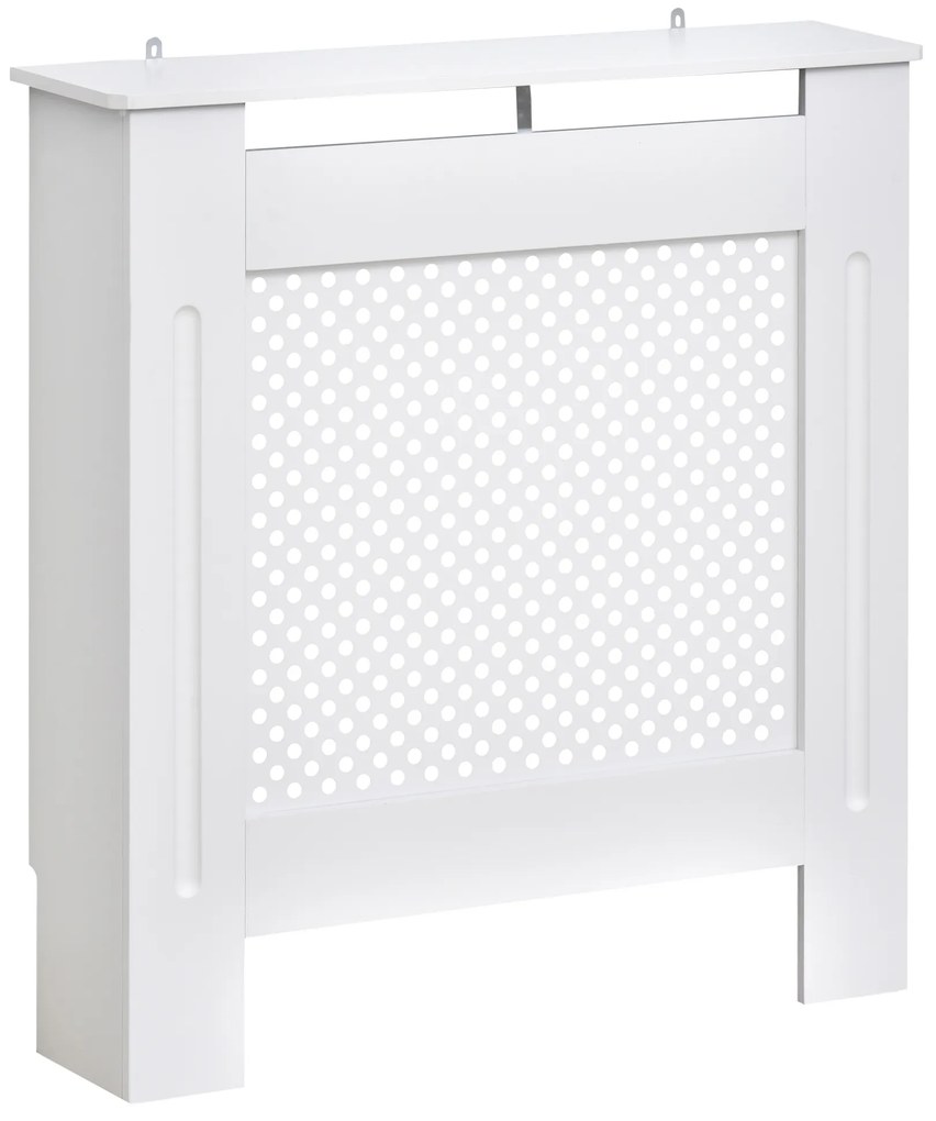 HOMCOM Resguardo Aquecedor MDF Estilo Moderno Proteção Elegante 78x19x82cm Branco | Aosom Portugal