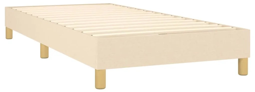 Estrutura de cama com molas 80x200 cm tecido cor crème