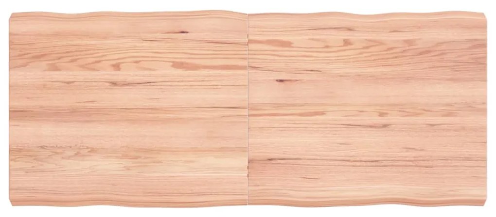 vidaXL Tampo de mesa com bordas vivas carvalho tratado castanho-claro