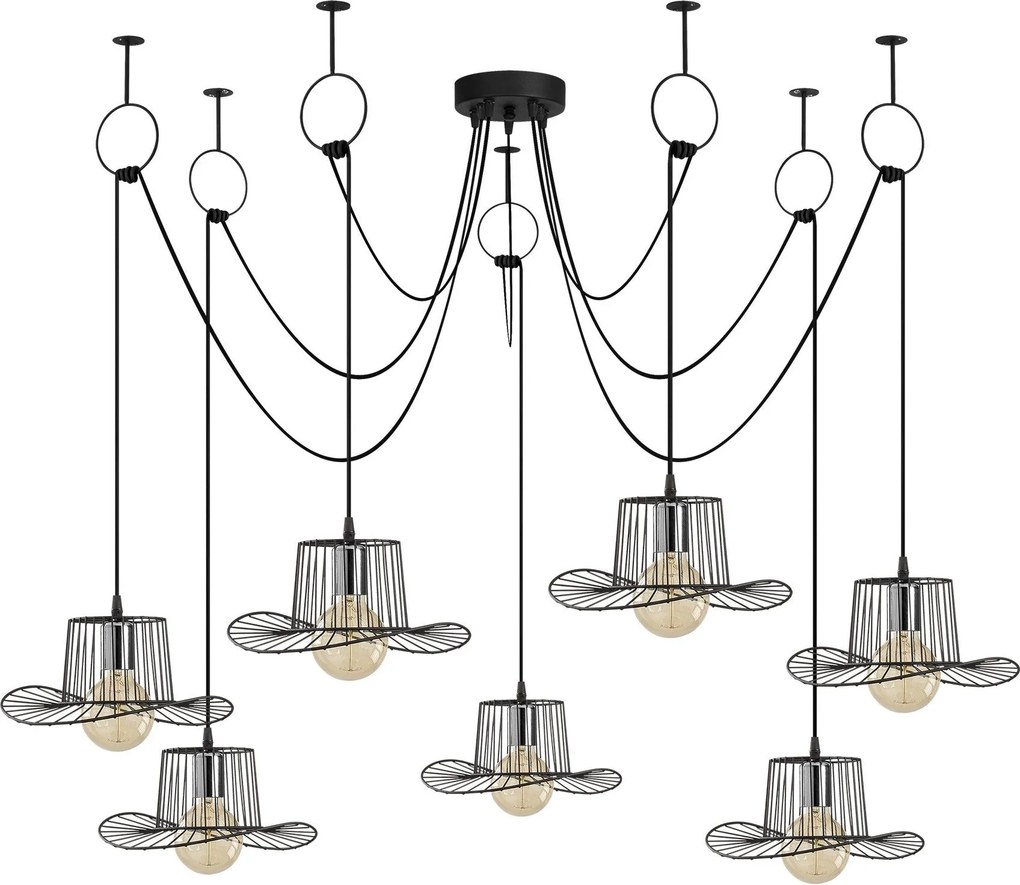 Chandelier Tel – Preto – Diâmetro 158 cm x Altura 122 cm