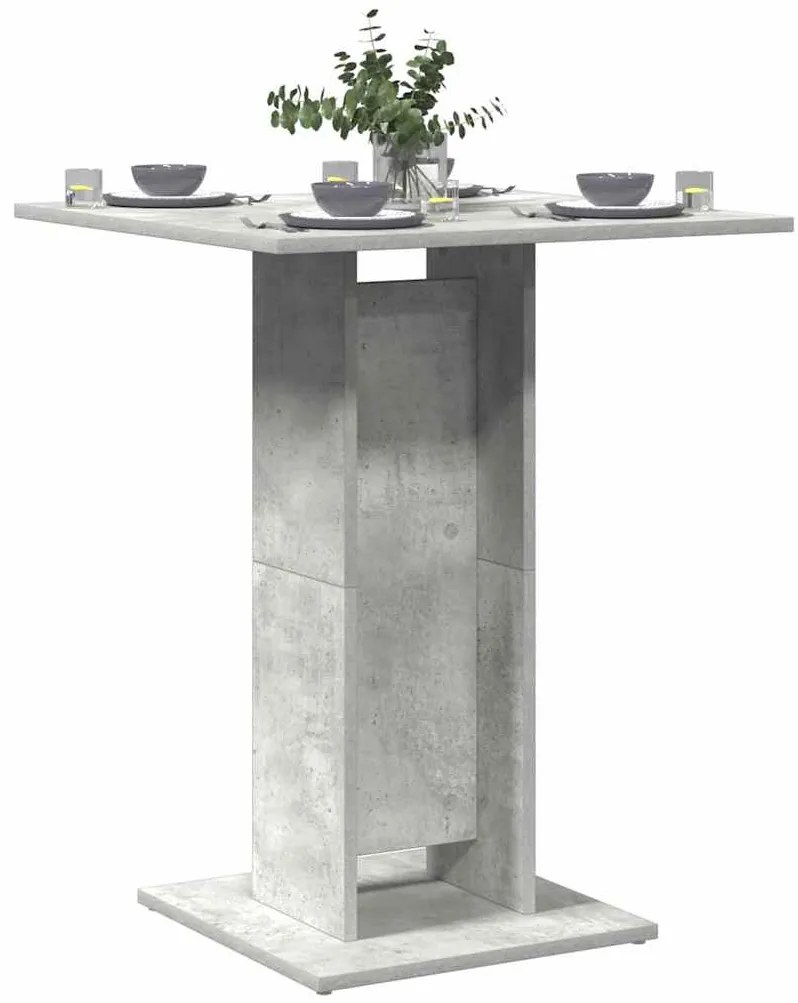 Mesa bistrô 60x60x75 cm derivados de madeira cinzento cimento