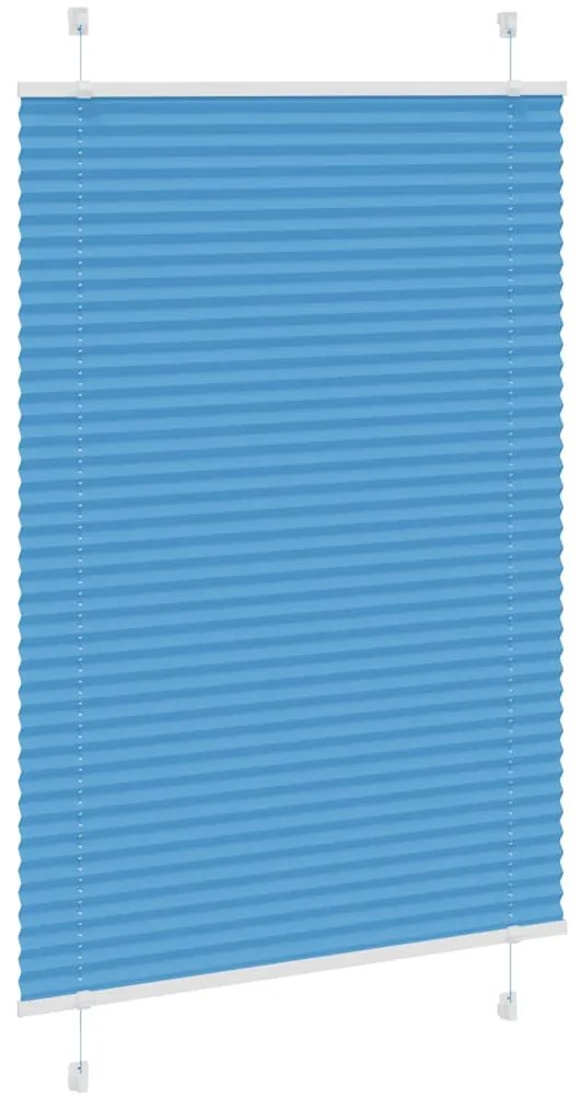 Azul Plissada Cega 95x100 cm Largura Tecido 94,4 cm Poliéster