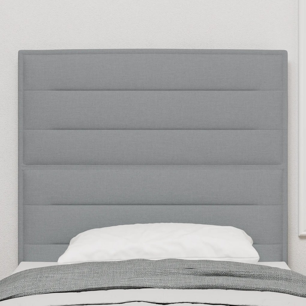 Cabeceira Design Linhas Cinza Claro 80 cm Tecido