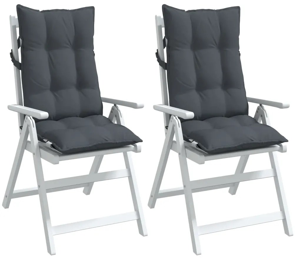 Almofadões p/ cadeira encosto alto 2pcs tecido oxford antracite