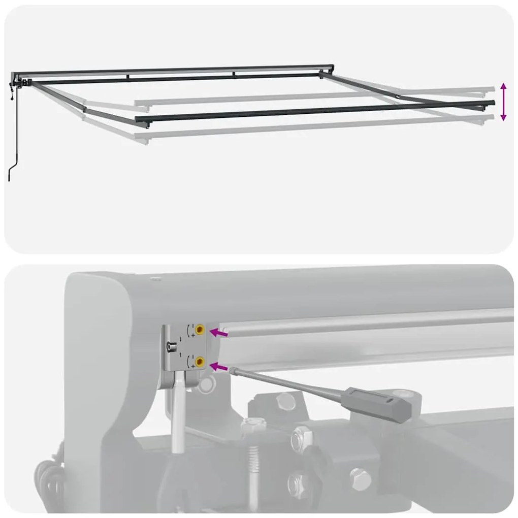 Toldo Retrátil Manual Amarelo e Laranja 400x300 cm Poliéster
