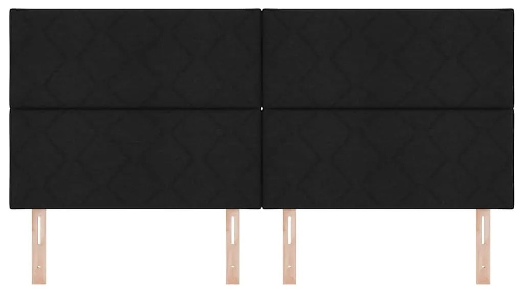 Cabeceira LED vidaXL Design de Quadrados de Diamante Preto 200 cm Teci