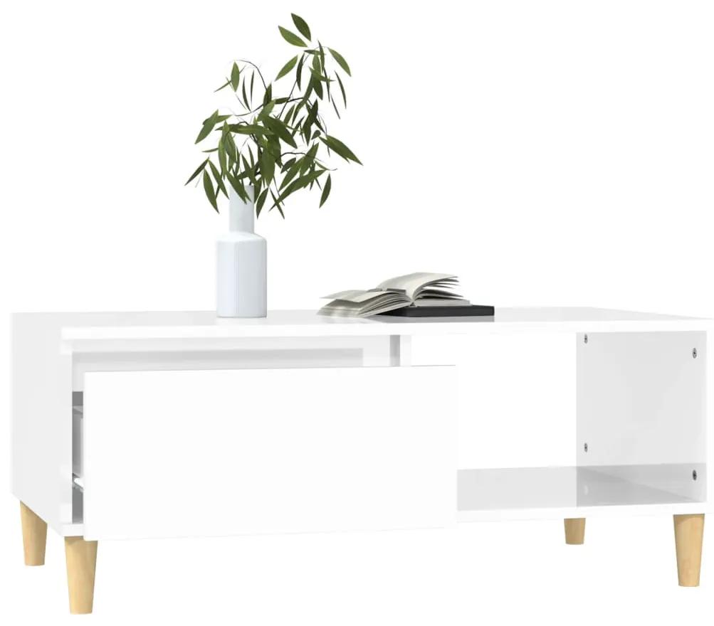 Mesa de centro 90x50x36,5 cm derivados madeira branco brilhante