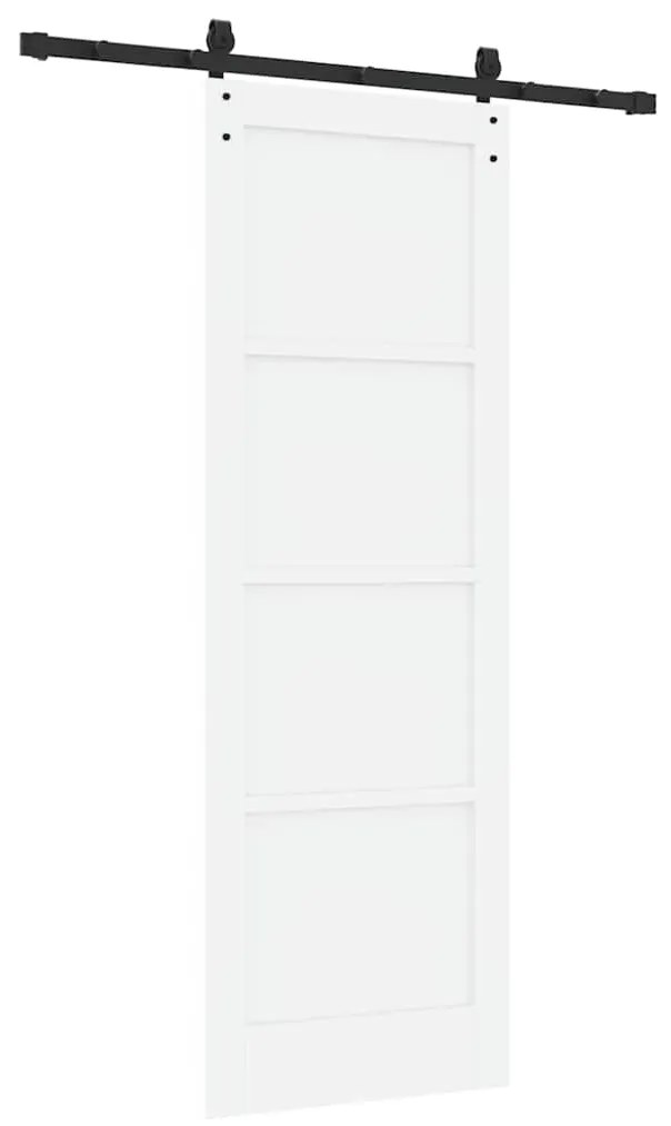Porta deslizante vidaXL com ferragens brancas 73.5x211 cm de madeira s