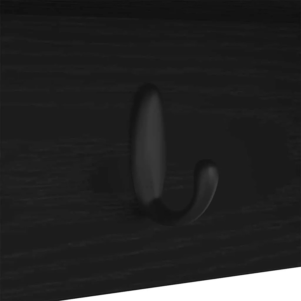 Cabideiro de Parede Carvalho preto 50 x 16 x 26 cm