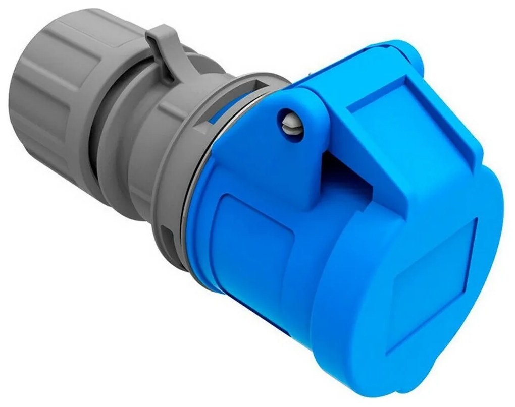 Base de encaixe EDM CETAC Com tampa Azul 250 V IP44 16 A Aérea