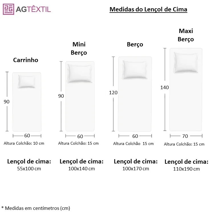 Lençol de Cima Flanela Basic Colors Baby