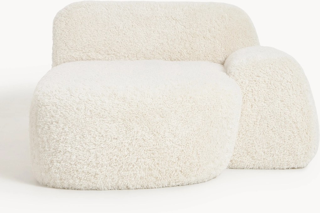 Módulo de canto com chaise longue em teddy Wolke