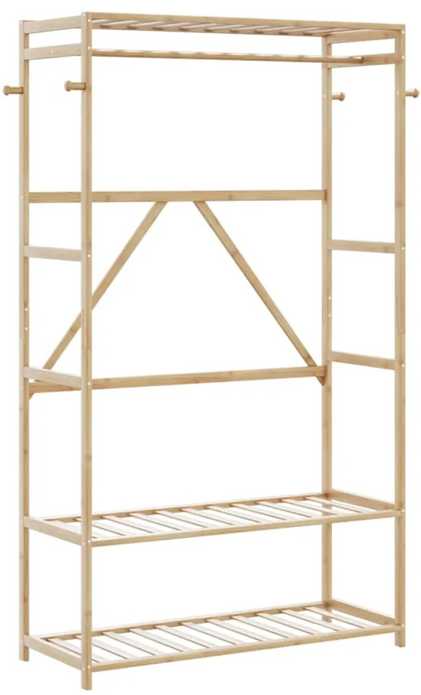 vidaXL Roupeiro com prateleiras 110x40x175 cm bambu