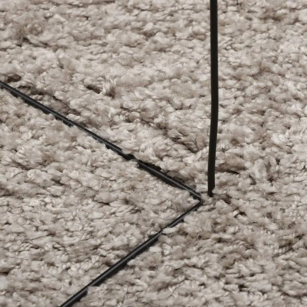 Tapete shaggy de pelo alto PAMPLONA 120x170 cm bege