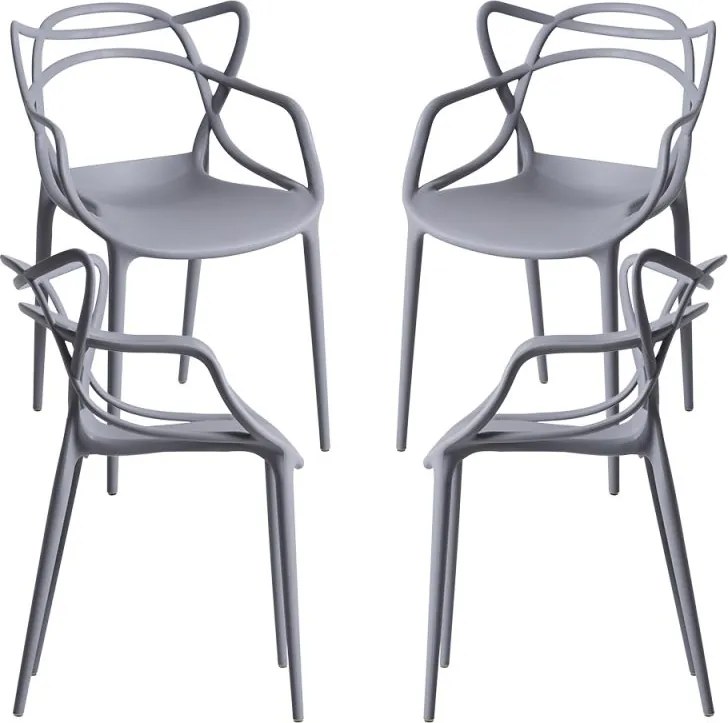 Pack 4 Cadeiras Korme - Cinza