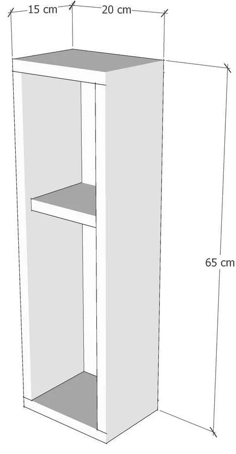 Mesa de Cabeceira Turra – Pine – 20 cm x 65 cm x 15 cm