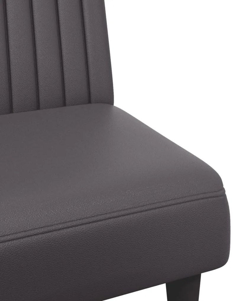 2 pcs conjunto de sofás couro artificial cinzento