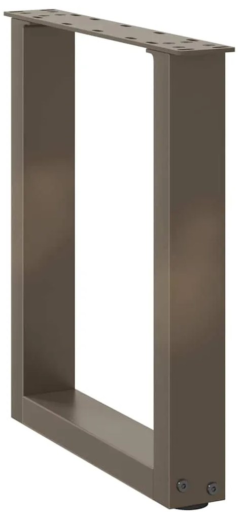Pés para mesa de centro em formato de U, 2 peças, aço natural, 38 x (4