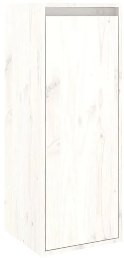Mesas de cabeceira 2 pcs 30x30x80 cm pinho maciço branco