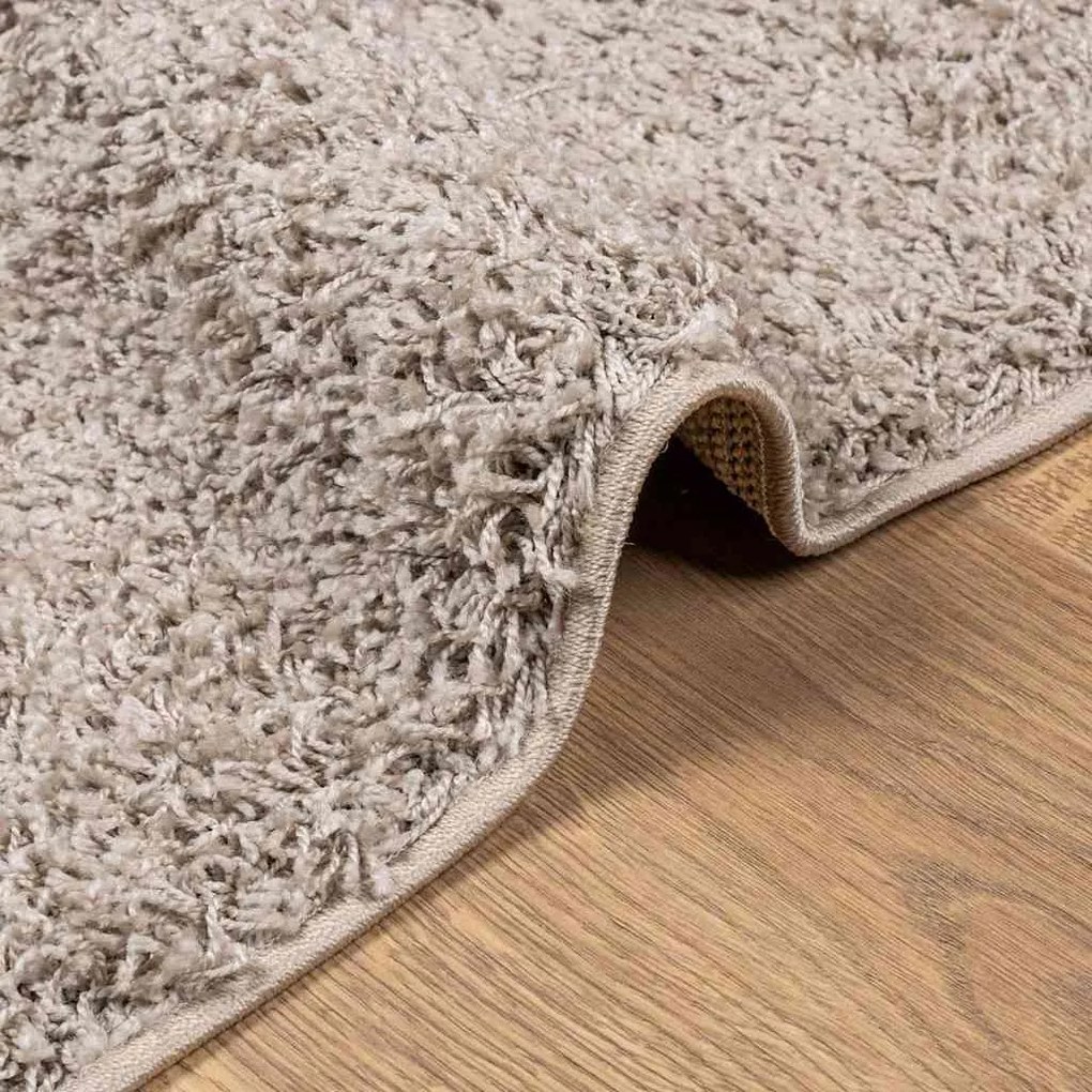 Tapete shaggy de pelo alto PAMPLONA 140x200 cm bege