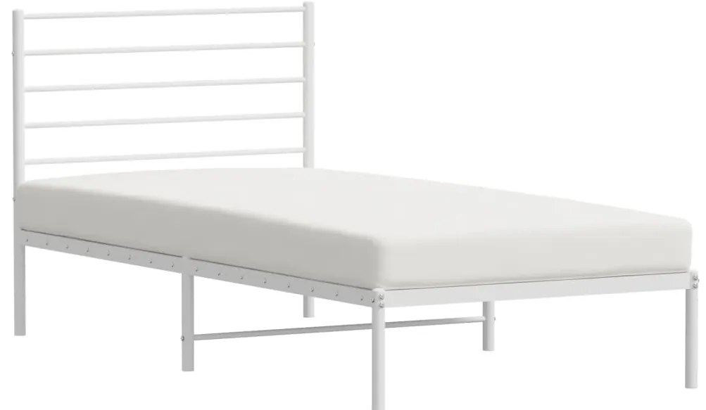 Estrutura de cama sem colchão com cabeceira 75x190 cm branco