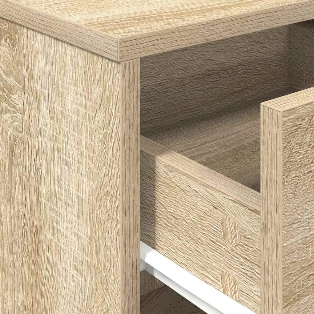 Mesas de cabeceira 2 pcs com gaveta 40x34x50 cm carvalho sonoma