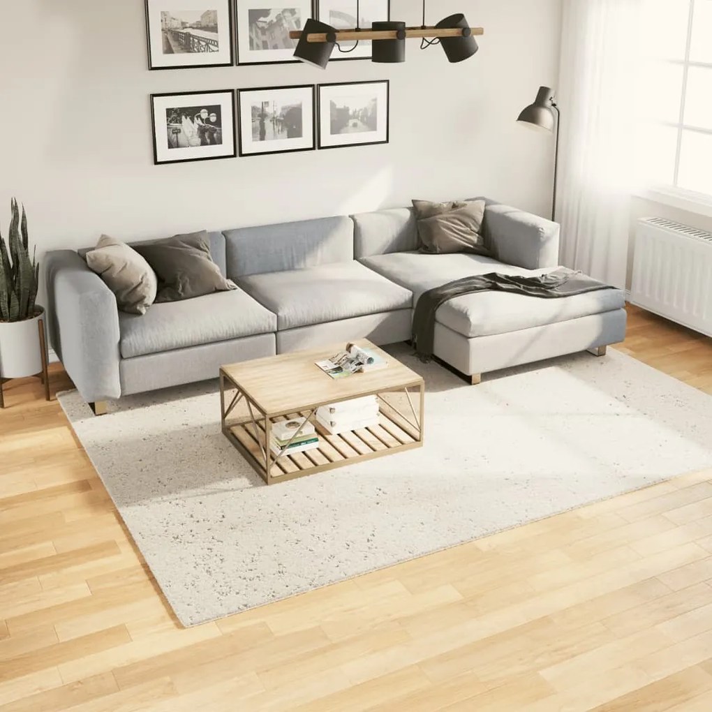 vidaXL Tapete shaggy de pelo alto PAMPLONA 200x280 cm creme