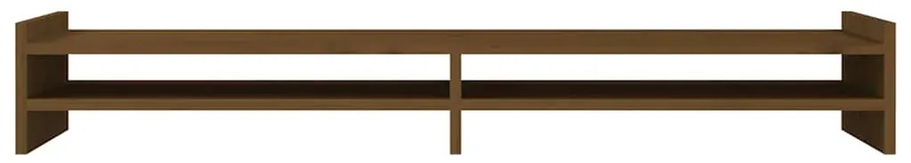 Suporte para monitor 100x27x15 cm pinho maciço castanho mel