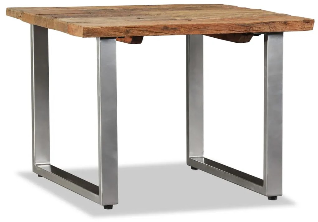 Mesa de centro madeira reciclada maciça 55x55x40 cm
